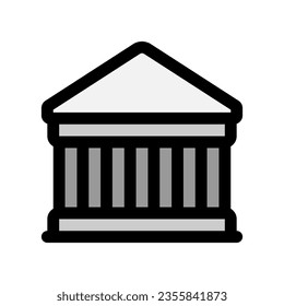 Editable bank, museum, library, courthouse vector icon. Part of a big icon set family. Perfect for web and app interfaces, presentations, infographics, etc