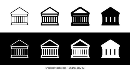Editable bank, museum, library, courthouse vector icon. Part of a big icon set family. Perfect for web and app interfaces, presentations, infographics, etc