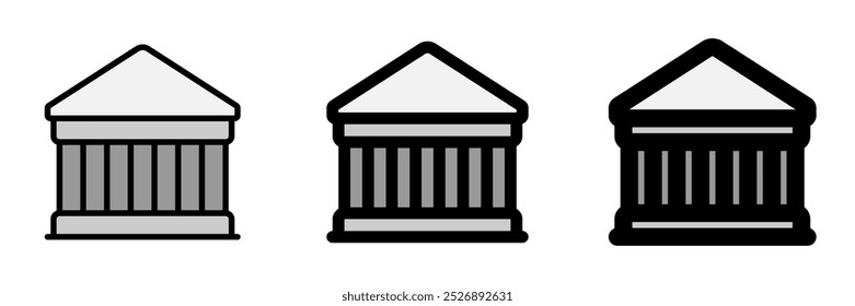 Editable bank, museum, library, courthouse vector icon. Part of a big icon set family. Perfect for web and app interfaces, presentations, infographics, etc