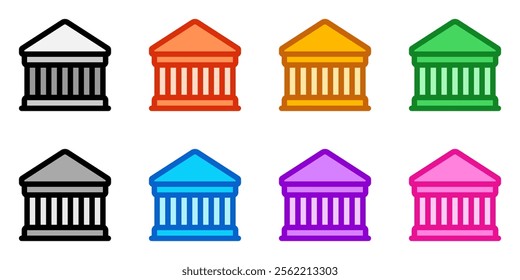 Editable bank, museum, library, courthouse vector icon. Part of a big icon set family. Perfect for web and app interfaces, presentations, infographics, etc