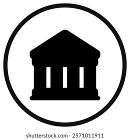 Editable bank, museum, library, courthouse vector icon. Part of a big icon set family. Perfect for web and app interfaces, presentations, infographics, etc