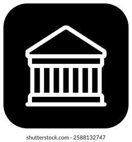Editable bank, museum, library, courthouse vector icon. Part of a big icon set family. Perfect for web and app interfaces, presentations, infographics, etc
