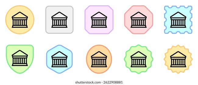 Editable bank, museum, library, courthouse vector icon. Part of a big icon set family. Perfect for web and app interfaces, presentations, infographics, etc