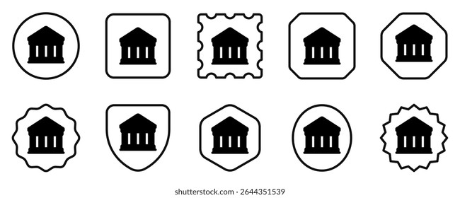 Editable bank, museum, library, courthouse vector icon. Part of a big icon set family. Perfect for web and app interfaces, presentations, infographics, etc
