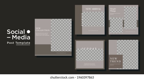 Editable Banner or Social Media Post Design Template Themed Fashion, Square Size. - Can be adapt to Brochure, Magazine, Poster, Corporate Presentation, Portfolio, Flyer, Website.