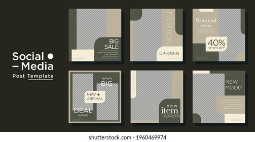 Editable Banner Or Social Media Post Design Template Themed Fashion, Square Size. - Can Be Adapt To Brochure, Magazine, Poster, Corporate Presentation, Portfolio, Flyer, Website.
