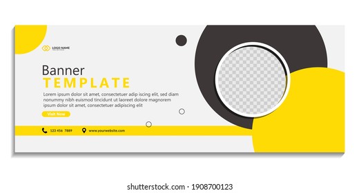 Editable banner template for digital marketing, vector illustration.	