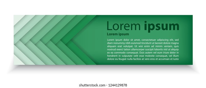 editable banner vector design, modern concept, with green gradient color and shadow, for website, blog and banner 