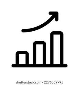 Editable bar chart, investment profit vector icon. Part of a big icon set family. Perfect for web and app interfaces, presentations, infographics, etc