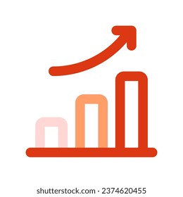 Editable bar chart, investment profit vector icon. Part of a big icon set family. Perfect for web and app interfaces, presentations, infographics, etc