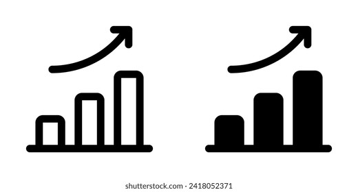 Editable bar chart, investment profit vector icon. Part of a big icon set family. Perfect for web and app interfaces, presentations, infographics, etc