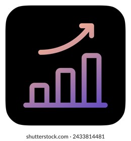 Editable bar chart, investment profit vector icon. Part of a big icon set family. Perfect for web and app interfaces, presentations, infographics, etc