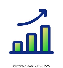Editable bar chart, investment profit vector icon. Part of a big icon set family. Perfect for web and app interfaces, presentations, infographics, etc