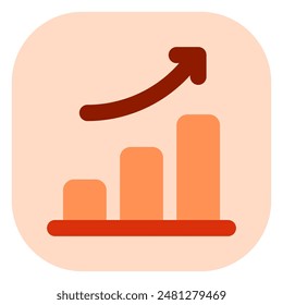 Editable bar chart, investment profit vector icon. Part of a big icon set family. Perfect for web and app interfaces, presentations, infographics, etc