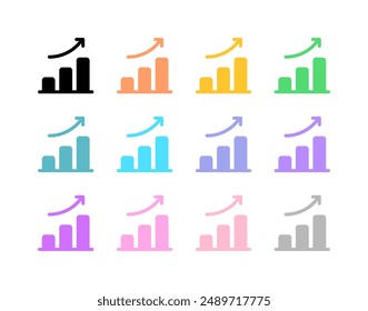 Editable bar chart, investment profit vector icon. Part of a big icon set family. Perfect for web and app interfaces, presentations, infographics, etc