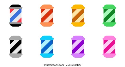 Editable barbershop pole vector icon. Barbershop, lifestyle, grooming. Part of a big icon set family. Perfect for web and app interfaces, presentations, infographics, etc