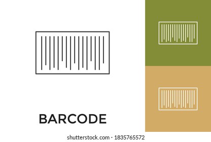 Editable Barcode Thin Line Icon with Title. Useful For Mobile Application, Website, Software and Print Media.
