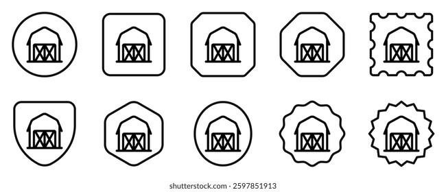 Editable barn, warehouse, storehouse vector icon. Part of a big icon set family. Perfect for web and app interfaces, presentations, infographics, etc
