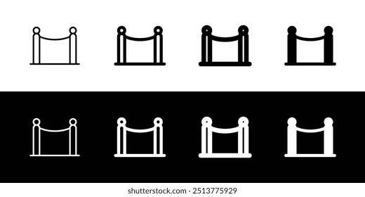 Barrera editable, icono de Vector de baricada. Película, cine, entretenimiento. Parte de una gran familia de iconos. Perfecto para interfaces de Web y App, presentaciones, infografías, etc