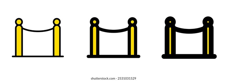 Editable barrier, baricade vector icon. Movie, cinema, entertainment. Part of a big icon set family. Perfect for web and app interfaces, presentations, infographics, etc