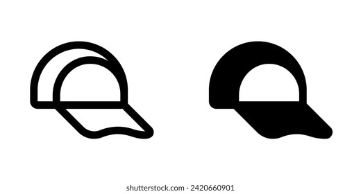 Editable baseball cap vector icon. Clothing, fashion, apparel. Part of a big icon set family. Perfect for web and app interfaces, presentations, infographics, etc