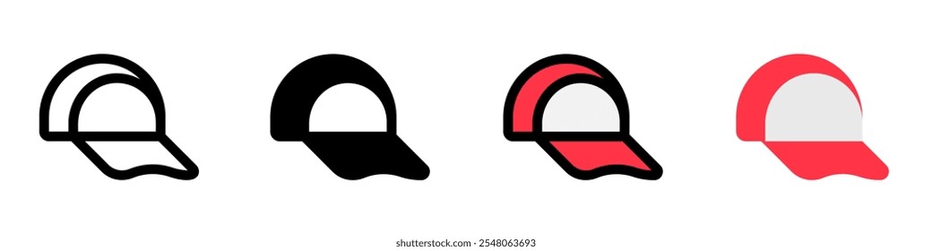 Editable baseball cap vector icon. Clothing, fashion, apparel. Part of a big icon set family. Perfect for web and app interfaces, presentations, infographics, etc