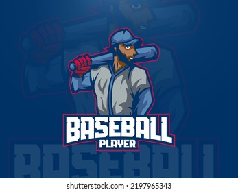 Editable Baseball Mascot Logo Template