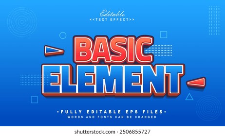 editable basic element text effect.typhography logo