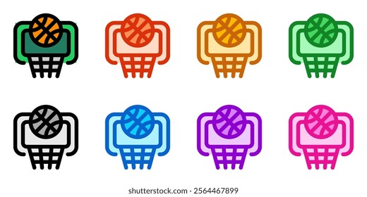 Editable basketball vector icon. Sports, match, game. Part of a big icon set family. Perfect for web and app interfaces, presentations, infographics, etc