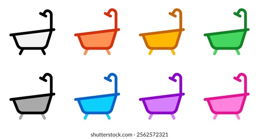 Editable bath tub, bathroom vector icon. Part of a big icon set family. Perfect for web and app interfaces, presentations, infographics, etc