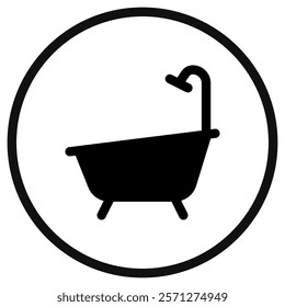 Editable bath tub, bathroom vector icon. Part of a big icon set family. Perfect for web and app interfaces, presentations, infographics, etc