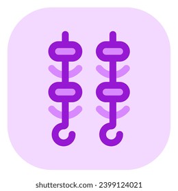 Editable bbq, shish kebab, satay vector icon. Part of a big icon set family. Perfect for web and app interfaces, presentations, infographics, etc