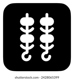 Editable bbq, shish kebab, satay vector icon. Part of a big icon set family. Perfect for web and app interfaces, presentations, infographics, etc