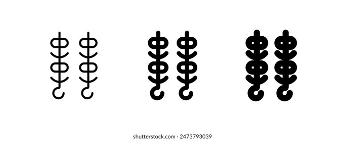 Editable bbq, shish kebab, satay vector icon. Part of a big icon set family. Perfect for web and app interfaces, presentations, infographics, etc