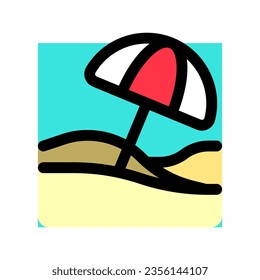 Editable beach umbrella vector icon. Part of a big icon set family. Perfect for web and app interfaces, presentations, infographics, etc