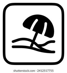 Editable beach umbrella vector icon. Part of a big icon set family. Perfect for web and app interfaces, presentations, infographics, etc