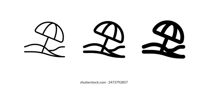 Editable beach umbrella vector icon. Part of a big icon set family. Perfect for web and app interfaces, presentations, infographics, etc