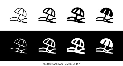Editable beach umbrella vector icon. Part of a big icon set family. Perfect for web and app interfaces, presentations, infographics, etc