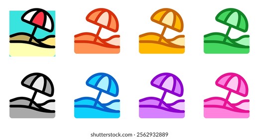 Editable beach umbrella vector icon. Part of a big icon set family. Perfect for web and app interfaces, presentations, infographics, etc