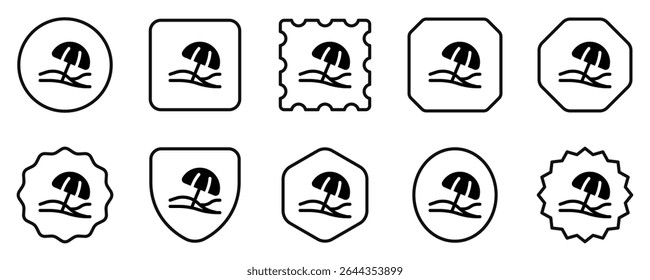 Editable beach umbrella vector icon. Part of a big icon set family. Perfect for web and app interfaces, presentations, infographics, etc