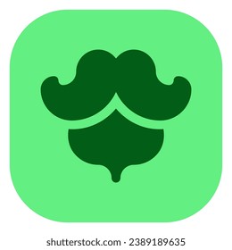 Bearbeitbarer Bart und Schnurrbart Vektorsymbol. Barbershop, Lifestyle, Grooming. Teil einer großen Icon-Set-Familie. Perfekt für Web- und App-Schnittstellen, Präsentationen, Infografiken usw.