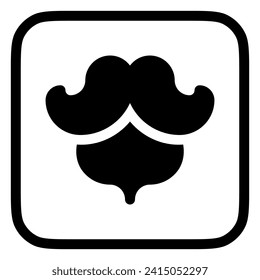 Editable beard and mustache vector icon. Barbershop, lifestyle, grooming. Part of a big icon set family. Perfect for web and app interfaces, presentations, infographics, etc