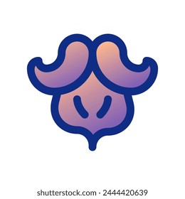 Icono de Vector de barba y bigote editable. Barbería, estilo de vida, aseo. Parte de una gran familia de iconos. Perfecto para interfaces de Web y App, presentaciones, infografías, etc