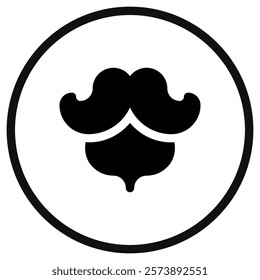 Editable beard and mustache vector icon. Barbershop, lifestyle, grooming. Part of a big icon set family. Perfect for web and app interfaces, presentations, infographics, etc