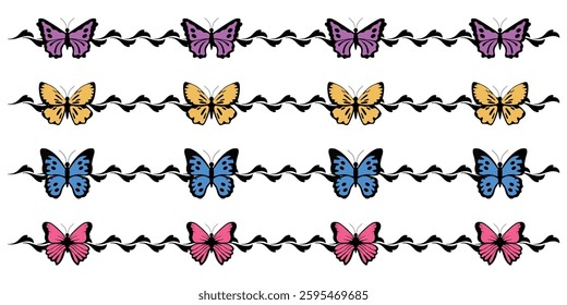 editable beautiful butterfly with swirls vector, perfect for elegant designs, decorations, and artistic projects. Ideal for nature, beauty, and ornamental themes
