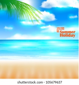 editable beautiful refreshing summer and beach vector design