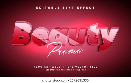 editable beauty promo luxury vector text effect with modern style