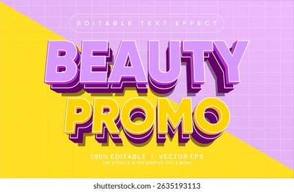 editable beauty promo vector text effect with modern style design