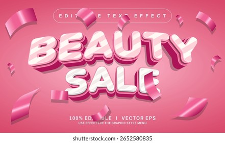 editable beauty sale vector text effect with modern style design
