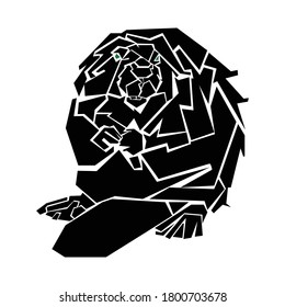 Editable of Beaver tribal logo tattoos
